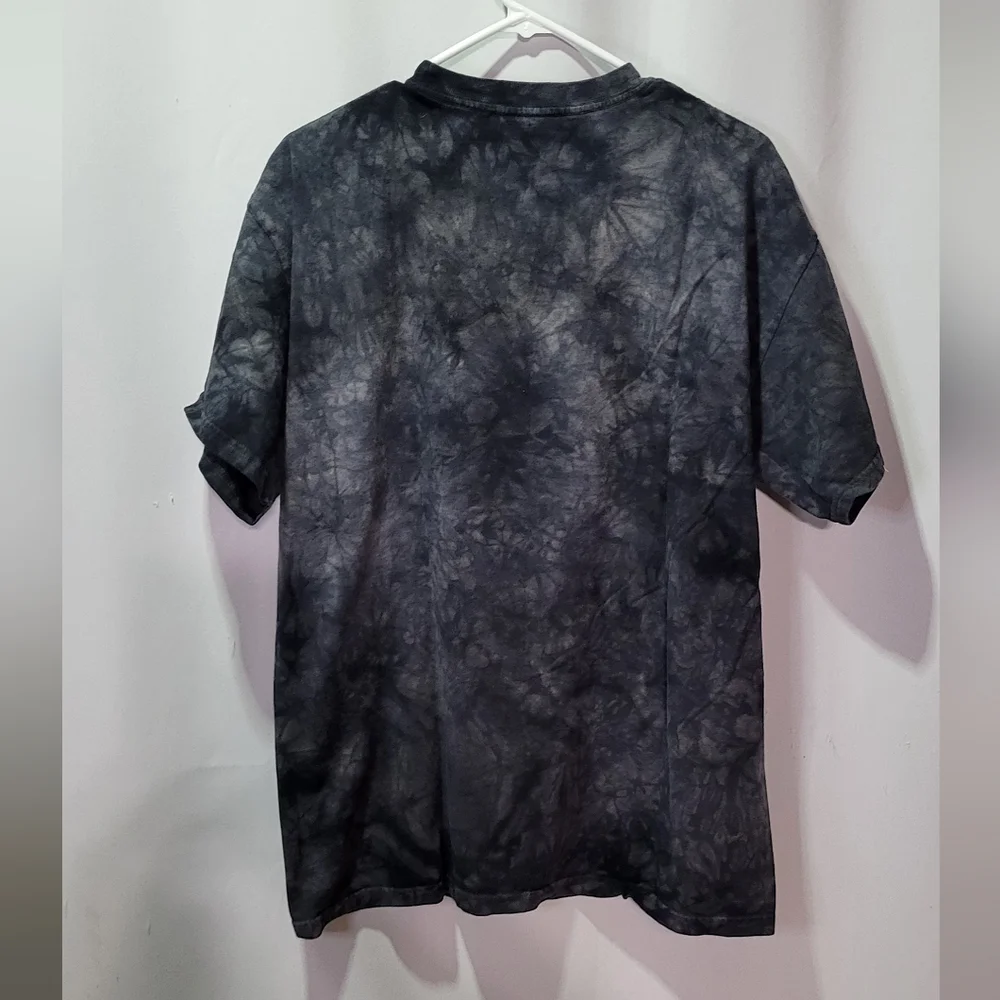 The Mountain Men's Vintage Gray Tie Dye Wolf Graphic Short Sleeve Tee Size Large - Picture 7 of 8